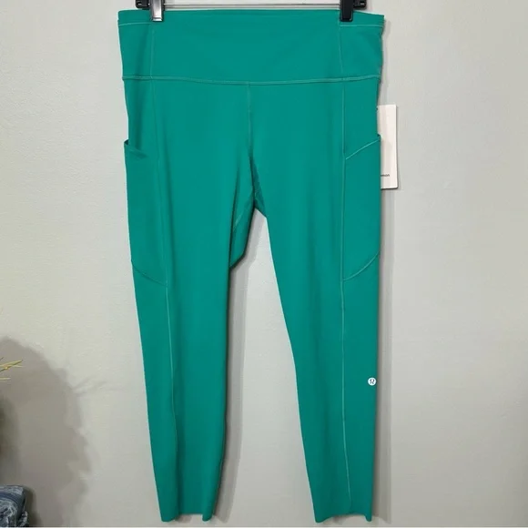 Lululemon Fast and Free High Rise Tights Maldives Green Leggings Size 12 NWT - Picture 7 of 9